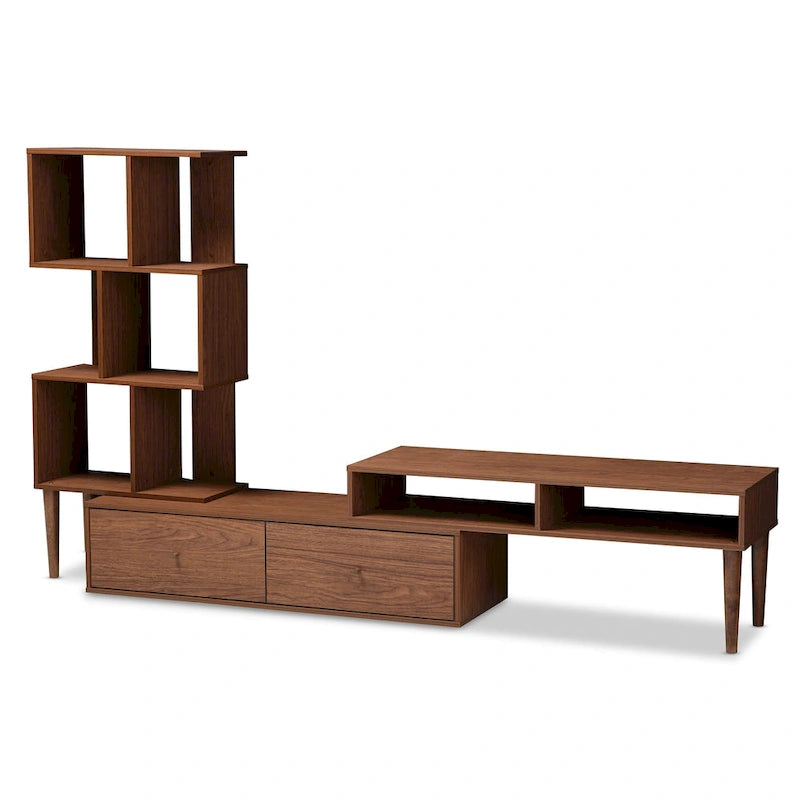 Mobile porta TV Carson Carrington Sakskobing in legno marrone medio stile Mid-century