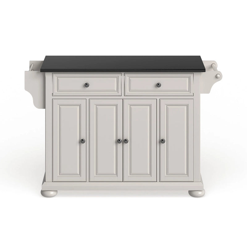 Crosley Alexandria, isola/carrello da cucina con top in granito, dimensioni totali - 18p x 51,5l x 34a