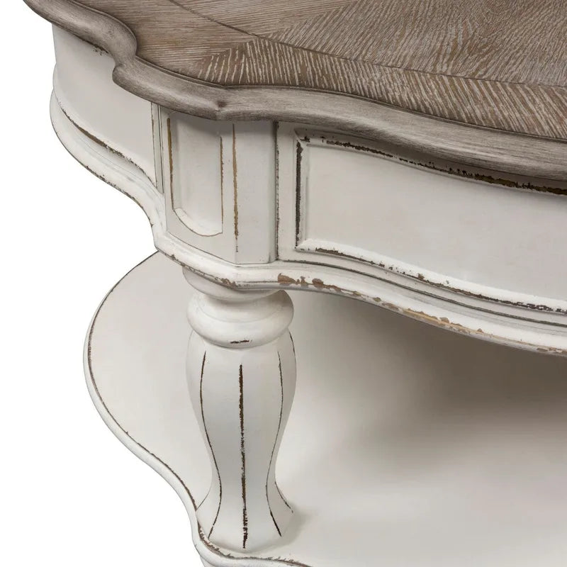 Tavolino rotondo Magnolia Manor Antico Bianco