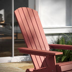 Set di 2 sedie Adirondack in poliresina moderne a doghe larghe resistenti alle intemperie