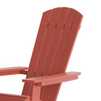 Set di 2 sedie Adirondack in poliresina moderne a doghe larghe resistenti alle intemperie