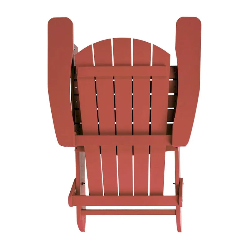 Set di 2 sedie Adirondack in poliresina moderne a doghe larghe resistenti alle intemperie
