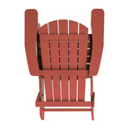 Set di 2 sedie Adirondack in poliresina moderne a doghe larghe resistenti alle intemperie