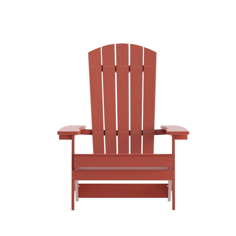 Set di 2 sedie Adirondack in poliresina moderne a doghe larghe resistenti alle intemperie