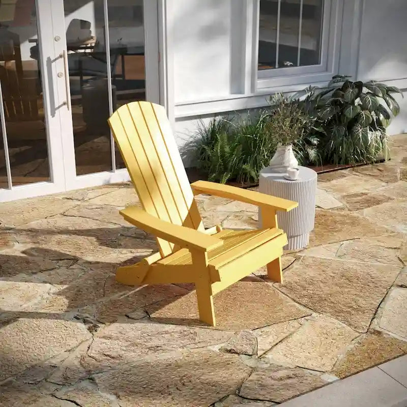 Set di 2 sedie Adirondack in poliresina moderne a doghe larghe resistenti alle intemperie