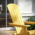 Set di 2 sedie Adirondack in poliresina moderne a doghe larghe resistenti alle intemperie