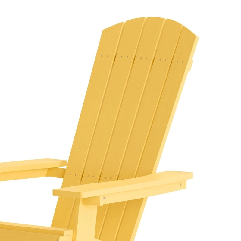 Set di 2 sedie Adirondack in poliresina moderne a doghe larghe resistenti alle intemperie