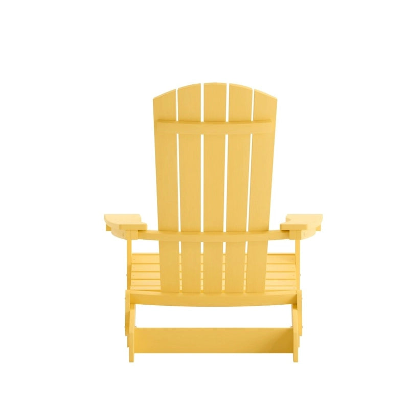 Set di 2 sedie Adirondack in poliresina moderne a doghe larghe resistenti alle intemperie