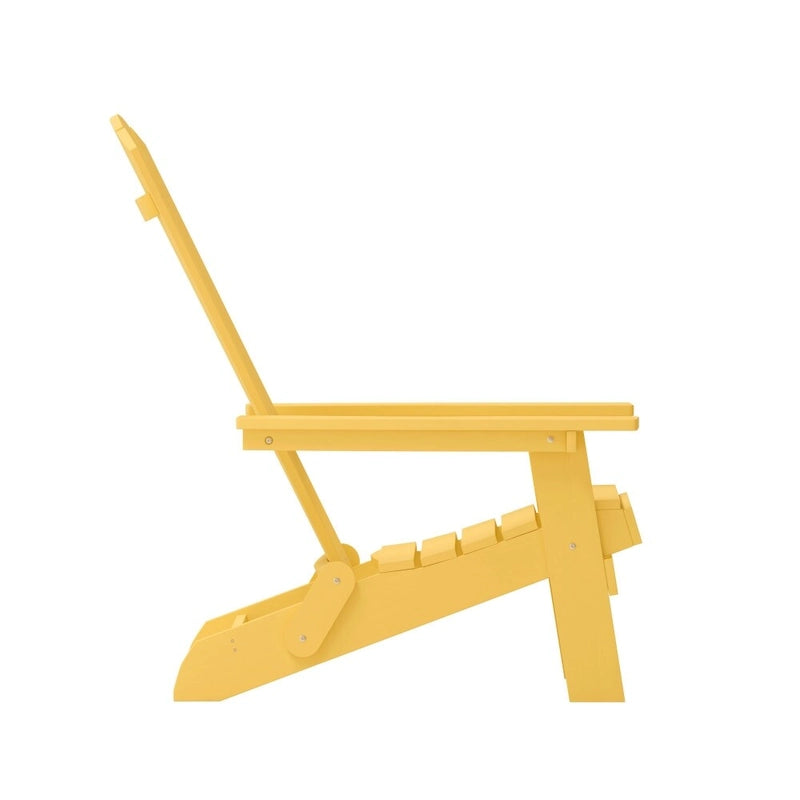 Set di 2 sedie Adirondack in poliresina moderne a doghe larghe resistenti alle intemperie