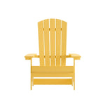 Set di 2 sedie Adirondack in poliresina moderne a doghe larghe resistenti alle intemperie