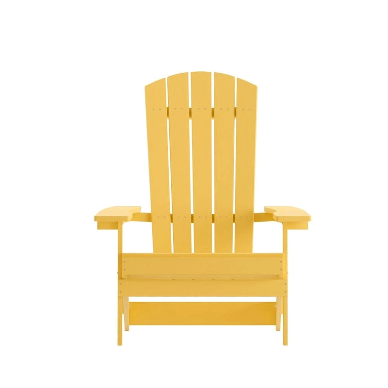 Set di 2 sedie Adirondack in poliresina moderne a doghe larghe resistenti alle intemperie