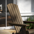 Set di 2 sedie Adirondack in poliresina moderne a doghe larghe resistenti alle intemperie