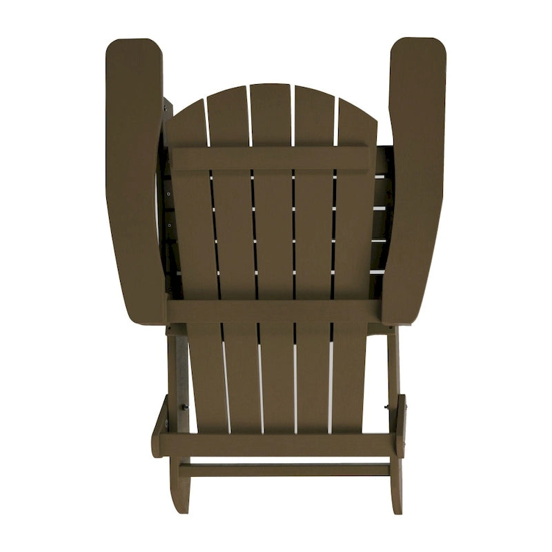 Set di 2 sedie Adirondack in poliresina moderne a doghe larghe resistenti alle intemperie