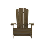 Set di 2 sedie Adirondack in poliresina moderne a doghe larghe resistenti alle intemperie