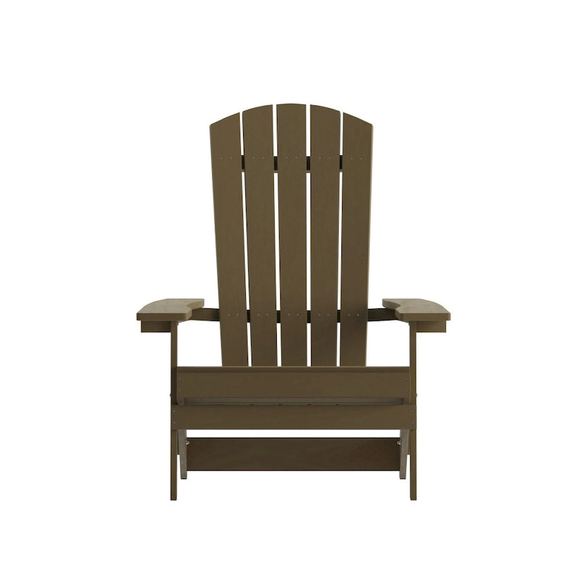 Set di 2 sedie Adirondack in poliresina moderne a doghe larghe resistenti alle intemperie