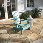 Set di 2 sedie Adirondack in poliresina moderne a doghe larghe resistenti alle intemperie