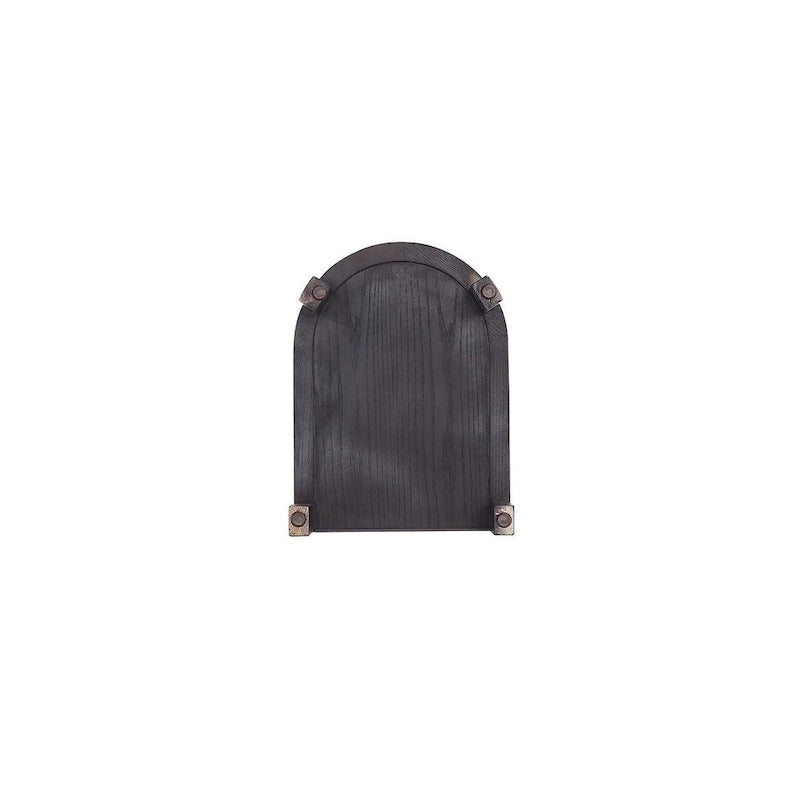 Tavolino Versailles Manhattan Comfort in nero e canna naturale