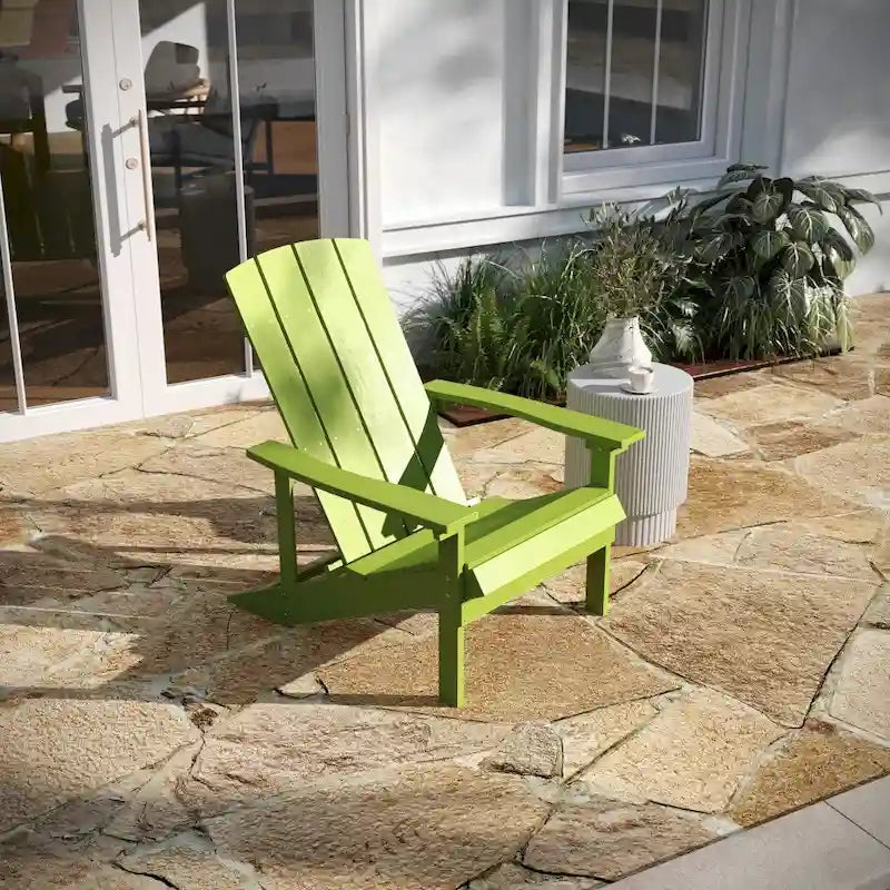 Sedie Adirondack in poliresina per tutte le stagioni con schienale a griglia verticale - Confezione da 2