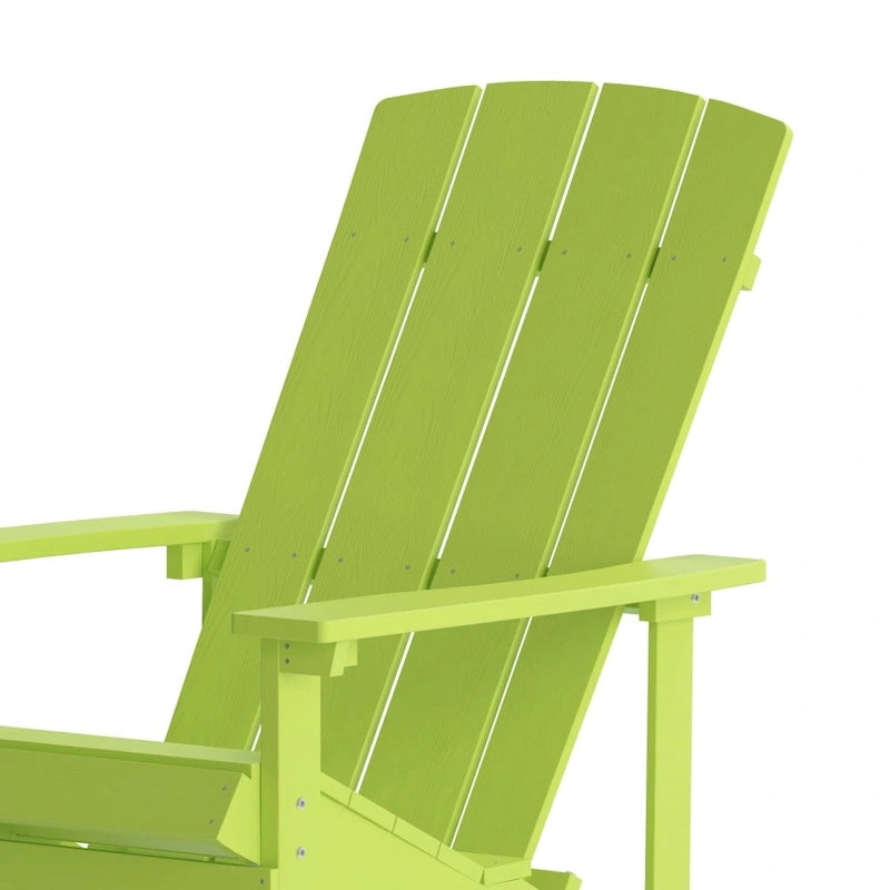 Sedie Adirondack in poliresina per tutte le stagioni con schienale a griglia verticale - Confezione da 2