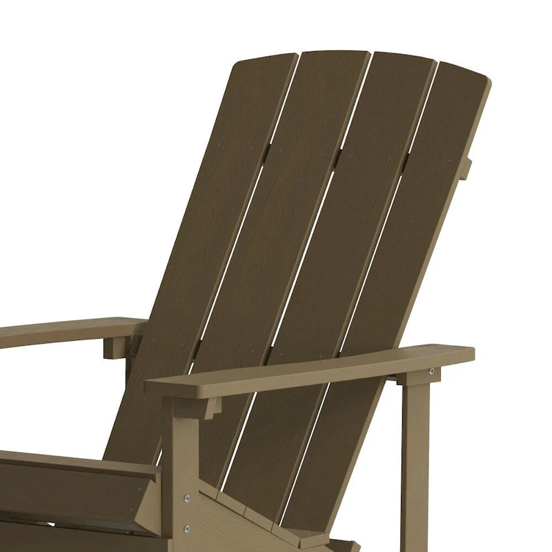 Sedie Adirondack in poliresina per tutte le stagioni con schienale a griglia verticale - Confezione da 2