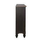 Credenza Americana Farmhouse Nera con Ante a Vetro