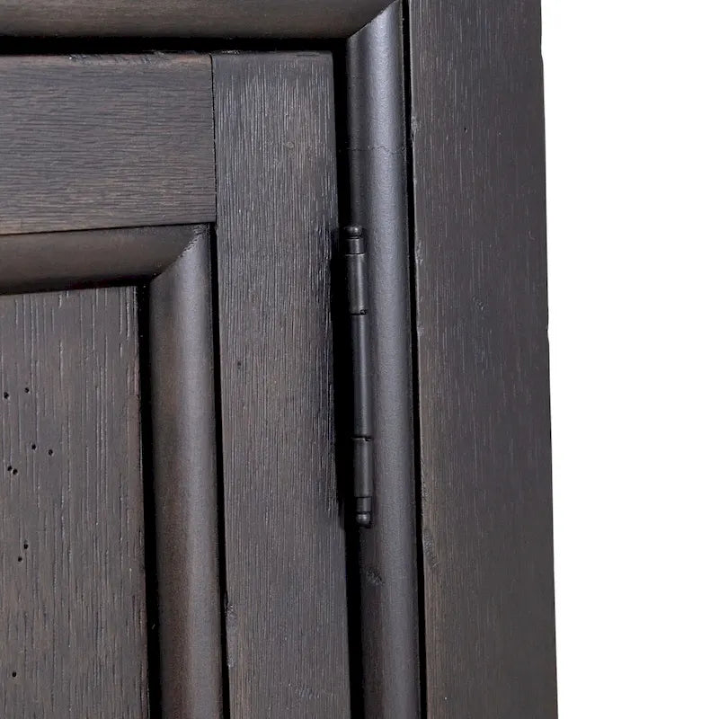Credenza Americana Farmhouse Nera con Ante a Vetro