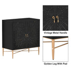 Mobile credenza accentato Clihome a 2 ante in legno vintage