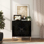 Mobile credenza accentato Clihome a 2 ante in legno vintage