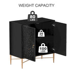 Mobile credenza accentato Clihome a 2 ante in legno vintage