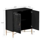 Mobile credenza accentato Clihome a 2 ante in legno vintage