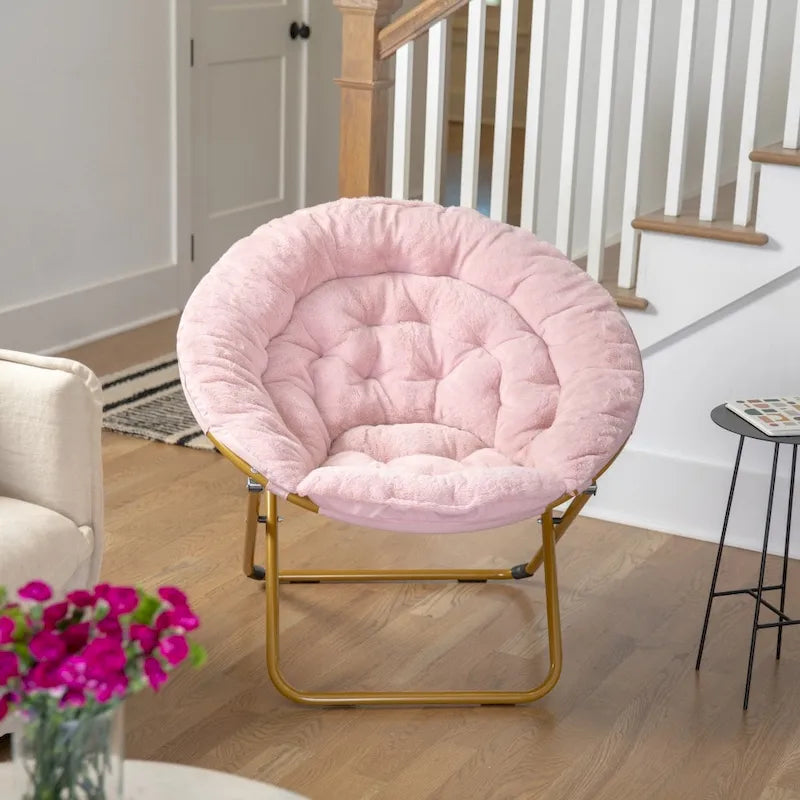 Sedia Pieghevole a Secchio XL per Dormitorio o Camera da Letto