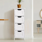 Mobiletto sottile da bagno a 4 cassetti