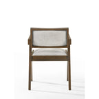 Sedia da pranzo Modrest Fern moderna in noce e beige (set da 2)
