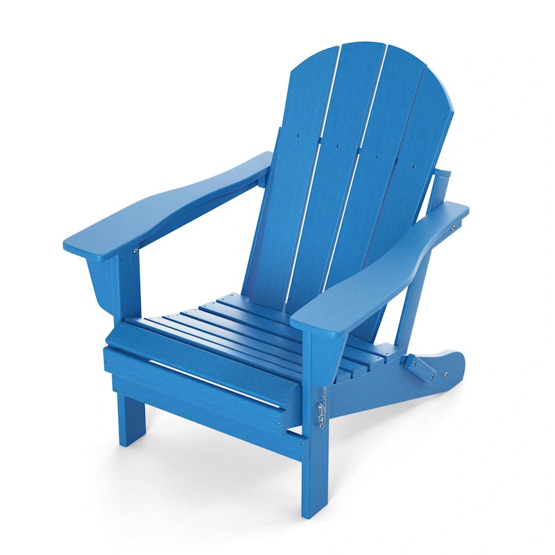 Sedia Adirondack Pieghevole, Sedie da Esterno per Patio in Resina HDPE Resistente a Tutte le Condizioni Atmosferiche per Barbecue e Spiaggia