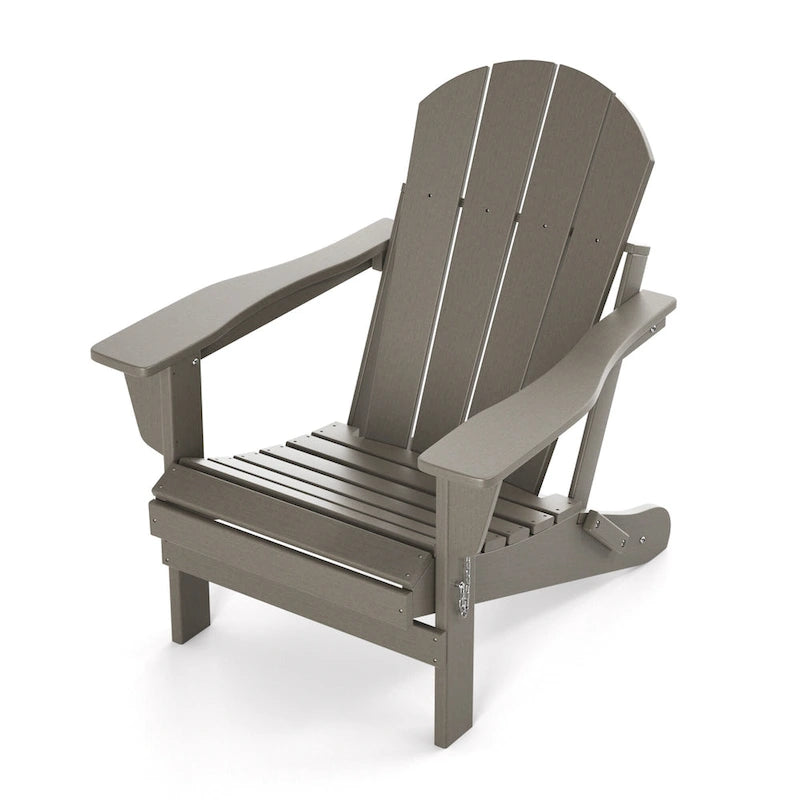 Sedia Adirondack Pieghevole, Sedie da Esterno per Patio in Resina HDPE Resistente a Tutte le Condizioni Atmosferiche per Barbecue e Spiaggia
