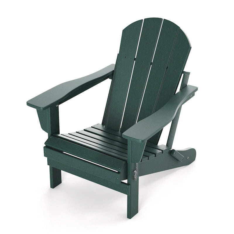 Sedia Adirondack Pieghevole, Sedie da Esterno per Patio in Resina HDPE Resistente a Tutte le Condizioni Atmosferiche per Barbecue e Spiaggia