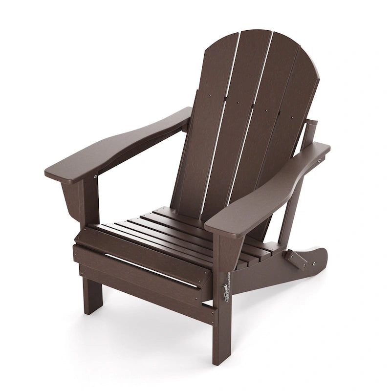 Sedia Adirondack Pieghevole, Sedie da Esterno per Patio in Resina HDPE Resistente a Tutte le Condizioni Atmosferiche per Barbecue e Spiaggia
