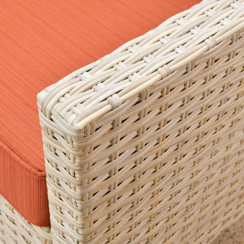 HOOOWOOO Set da conversazione in rattan per esterni da 5 pezzi con tavolo braciere