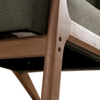 Poltrona moderna in legno massello Ebello