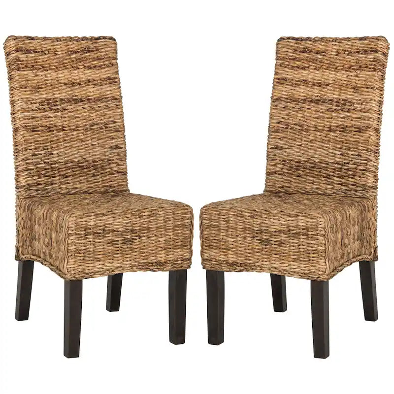 SAFAVIEH Meline Sedia da Pranzo Naturale (Set di 2) - 17,3 x 24 x 38,5 - 17Lx24Px39A