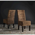 SAFAVIEH Meline Sedia da Pranzo Naturale (Set di 2) - 17,3 x 24 x 38,5 - 17Lx24Px39A