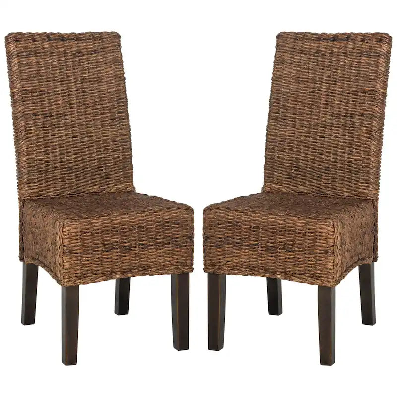 SAFAVIEH Meline Sedia da Pranzo Naturale (Set di 2) - 17,3 x 24 x 38,5 - 17Lx24Px39A