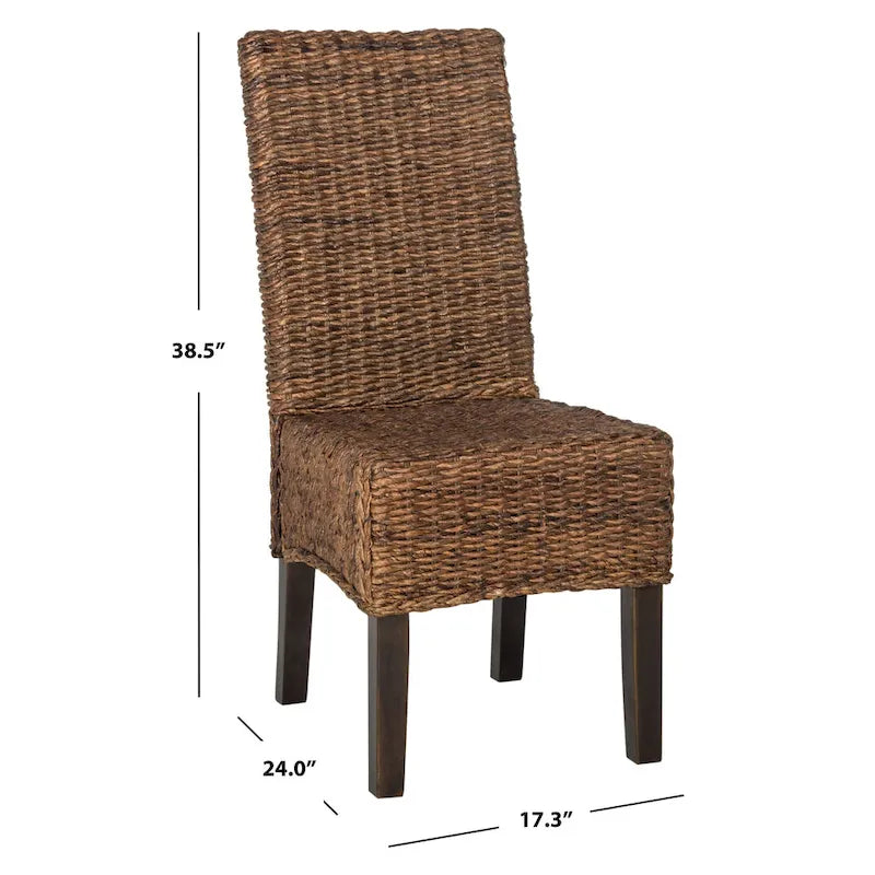 SAFAVIEH Meline Sedia da Pranzo Naturale (Set di 2) - 17,3 x 24 x 38,5 - 17Lx24Px39A