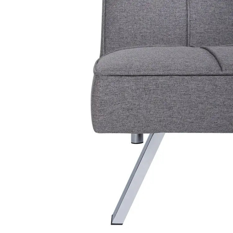 Divano Letto Futon Madison Modern Comfort, Capitonnè, Convertibile, Tessuto Lino, Capacità di Carico 340 kg