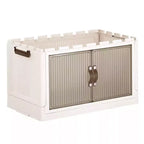 Contenitori pieghevoli 38/50/62 Armadietti portagiochi in plastica/Organizzatore impilabile per vestiti con ruote bloccabili, Bianco