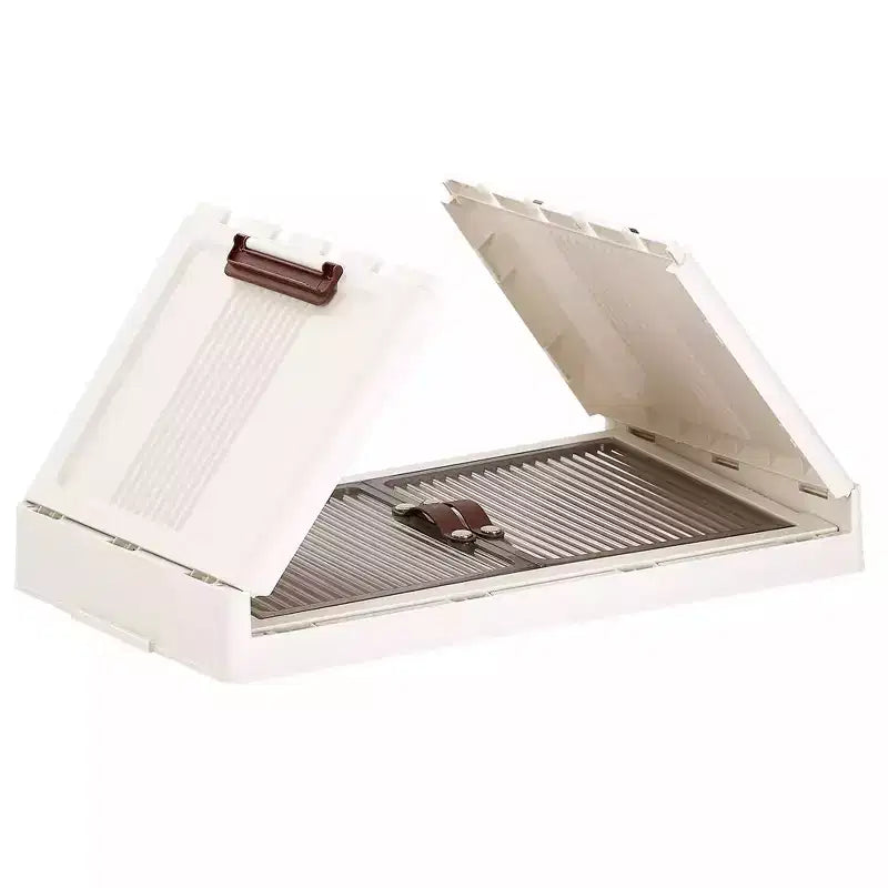 Contenitori pieghevoli 38/50/62 Armadietti portagiochi in plastica/Organizzatore impilabile per vestiti con ruote bloccabili, Bianco