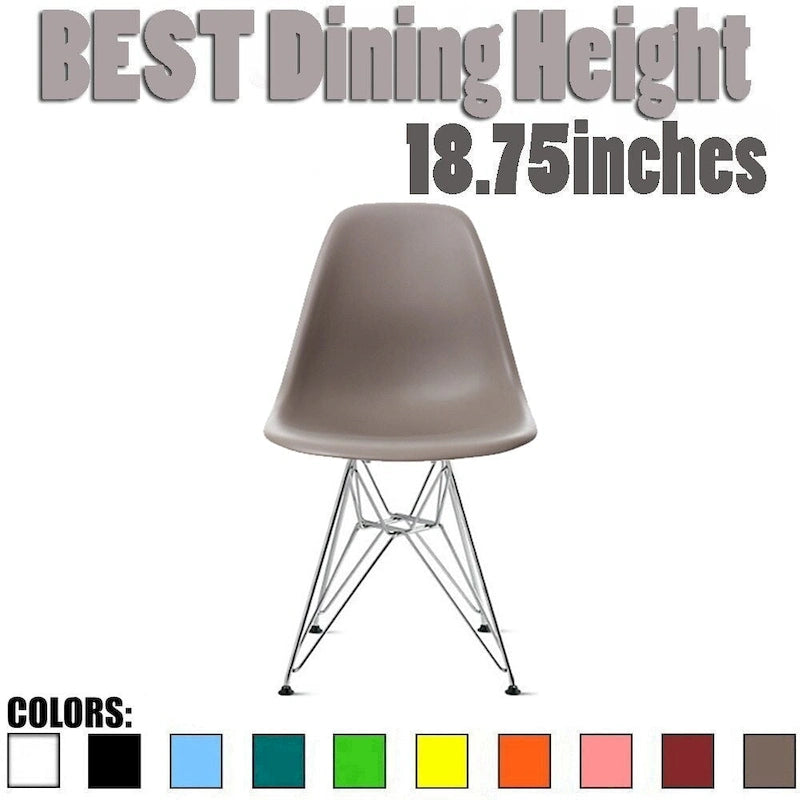 Sedie di design in plastica, gambe in filo cromato color argento, sedia da pranzo retrò, guscio sagomato, scrivania ufficio, base cromata, cucina