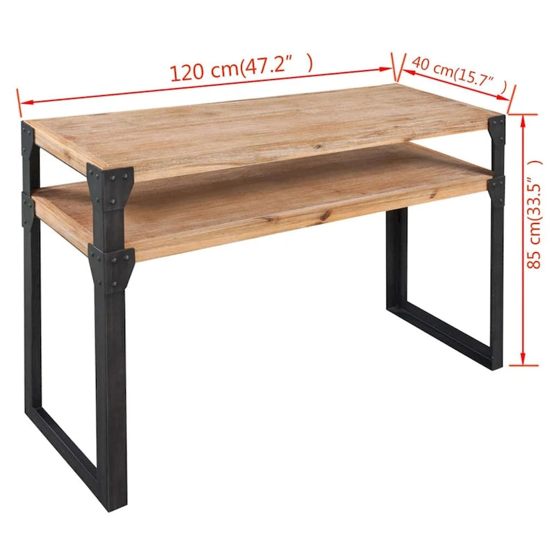 vidaXL Consolle Legno massello di acacia 120x40x85 cm