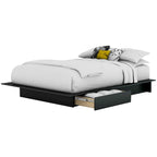 Base letto moderna a piattaforma Full / Queen size con 2 cassetti portaoggetti