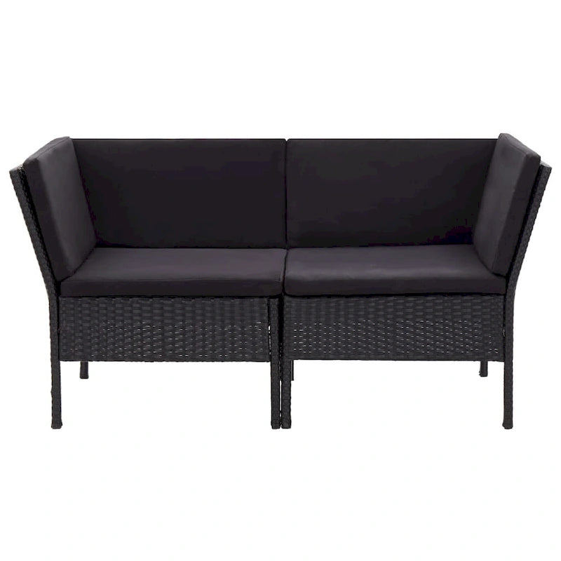 vidaXL Set divani da giardino a 8 pezzi con tavolino, in rattan - 60 x 60 x 35 cm